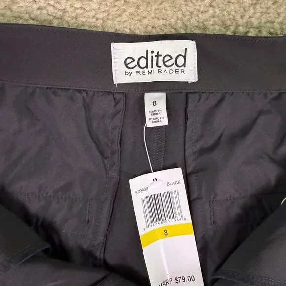 Edited by Remi Bader Trouser Shorts Size 8 High-Rise Black 32x3 NWT E835 - Picture 3 of 11
